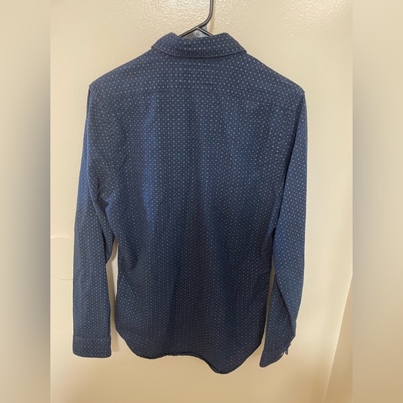 ✨Men’s Express Navy Blue Long Sleeve Button Down Shirt Size S - Picture 6 of 7